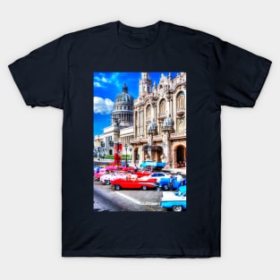 Havana National Theater & Capitol, Cuba, Havana, Cuba, Cars T-Shirt